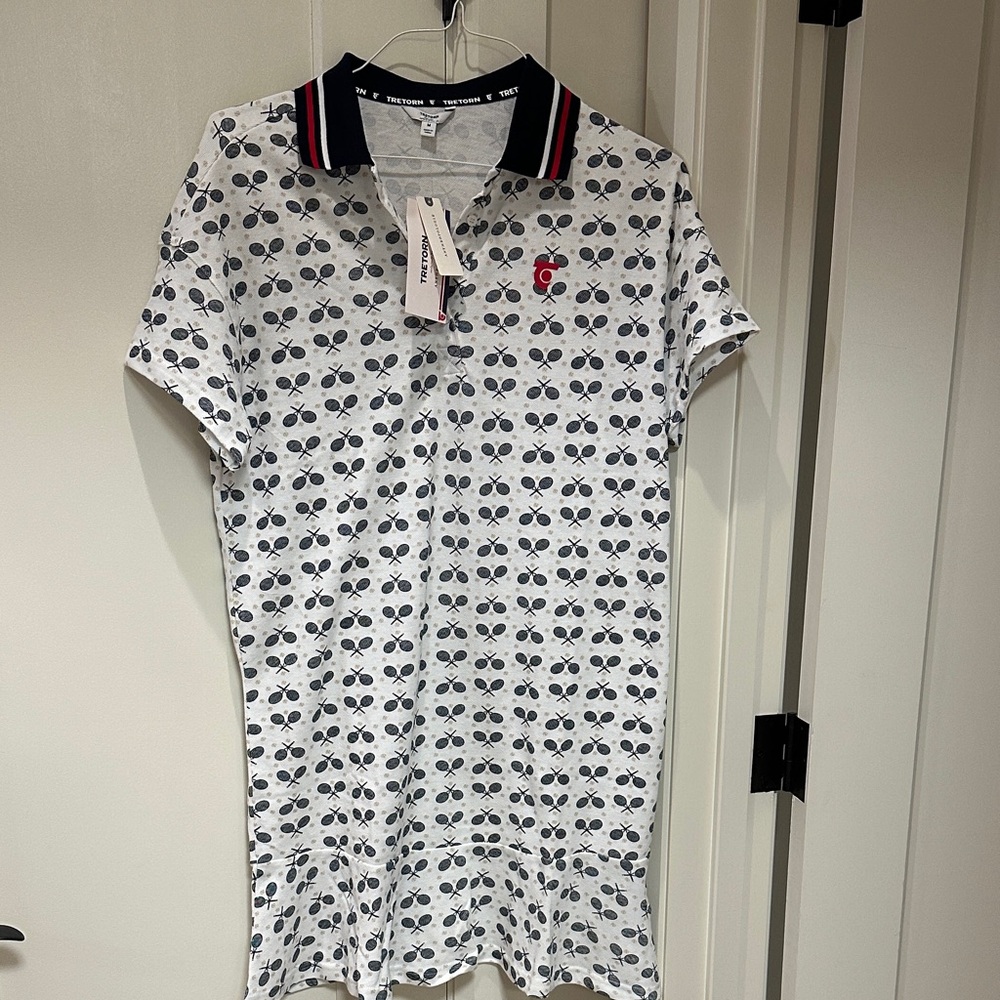 Tretorn White and Navy Tennis Pattern Dress